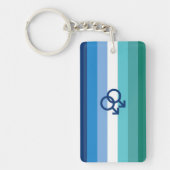 MLM Gay Male Pride Flag Sleutelhanger (Voorkant)
