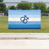 MLM Gay Male Pride Flag Spandoek (Insitu)