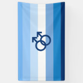 MLM Gay Male Pride Flag Spandoek (Verticaal)