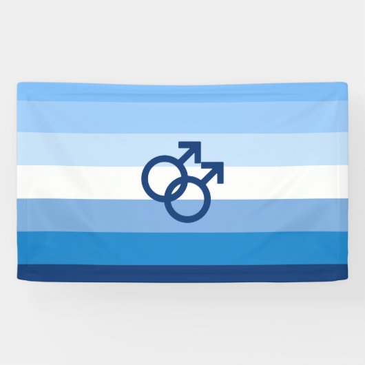 MLM Gay Male Pride Flag Spandoek (Horizontaal)