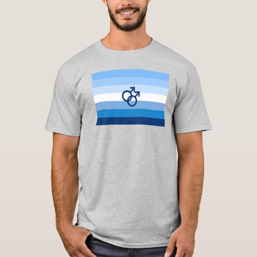 MLM Gay Male Pride Flag T-shirt (Voorkant)