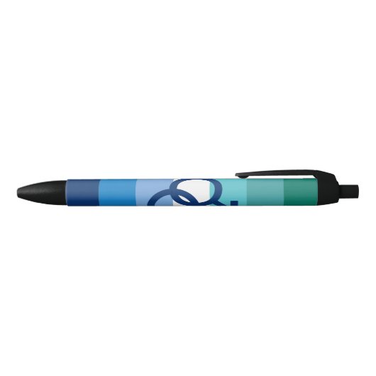 MLM Gay Male Pride Flag Zwarte Inkt Pen (Bovenkant)