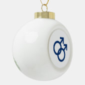 MLM Gay Mannen Gendersymbool Keramische Bal Ornament (Links)