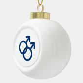 MLM Gay Mannen Gendersymbool Keramische Bal Ornament (Rechts)