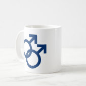 MLM Gay Mannen Gendersymbool Koffiemok (Voorkant links)