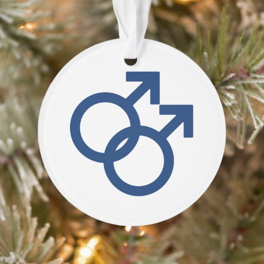 MLM Gay Mannen Gendersymbool Ornament (Boom)
