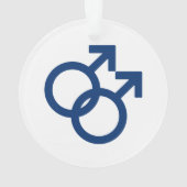 MLM Gay Mannen Gendersymbool Ornament (achterkant)
