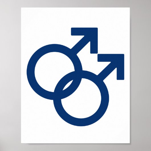 MLM Gay Mannen Gendersymbool Poster (Voorkant)