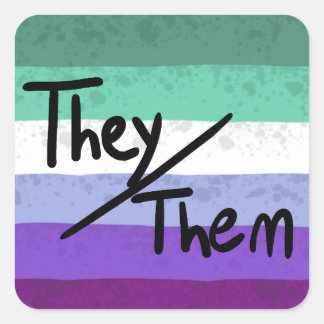 mlm gay they/them voornaamwoorden sticker