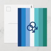 MLM Heren Pride Vlag Briefkaart (Voorkant / Achterkant)
