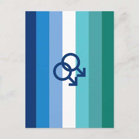 MLM Heren Pride Vlag Briefkaart (Voorkant)