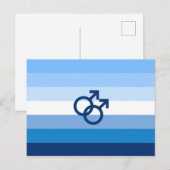 MLM Heren Pride Vlag Briefkaart (Voorkant / Achterkant)