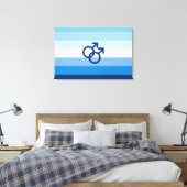 MLM Heren Pride Vlag Canvas Afdruk (Insitu (Slaapkamer))