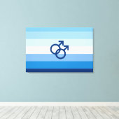 MLM Heren Pride Vlag Canvas Afdruk (Insitu (Houten vloer))