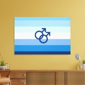 MLM Heren Pride Vlag Canvas Afdruk (Insitu (Woonkamer))