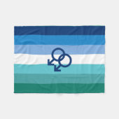MLM Heren Pride Vlag Fleece Deken (Voorkant (Horizontaal))