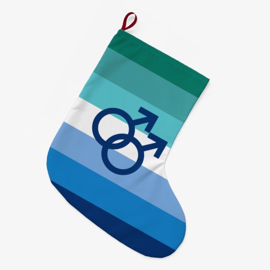 MLM Heren Pride Vlag Grote Kerstsok (Voorkant (Hangend))