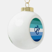 MLM Heren Pride Vlag Keramische Bal Ornament (Links)