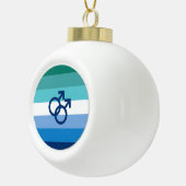 MLM Heren Pride Vlag Keramische Bal Ornament (Rechts)