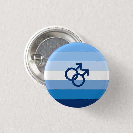 MLM Heren Pride Vlag Ronde Button 3,2 Cm (Voorkant /achterkant)