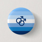 MLM Heren Pride Vlag Ronde Button 3,2 Cm (Voorkant)