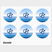 MLM Heren Pride Vlag Ronde Sticker (Vel)