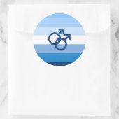 MLM Heren Pride Vlag Ronde Sticker (Tas)