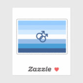 MLM Heren Pride Vlag Sticker (Vel)