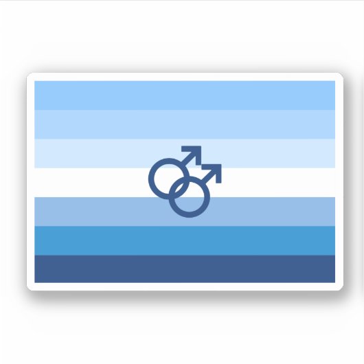 MLM Heren Pride Vlag Sticker (Voorkant)