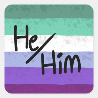 mlm homo hij/hem voornaamwoorden sticker