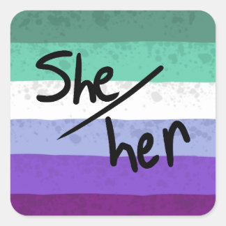 mlm homo zij/haar voornaamwoorden sticker