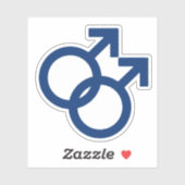 MLM Homoseksuele Man Geslachts Symbool Sticker (Vel)