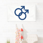 MLM Homoseksuele Mannen Geslachtsymbool Spandoek (Insitu)