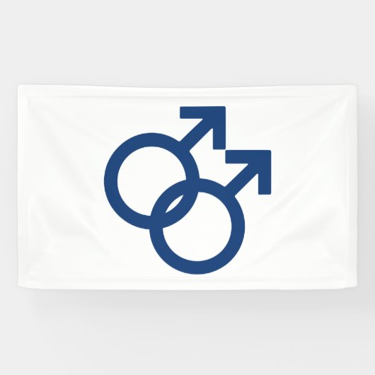 MLM Homoseksuele Mannen Geslachtsymbool Spandoek (Horizontaal)