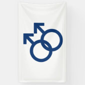 MLM Homoseksuele Mannen Geslachtsymbool Spandoek (Verticaal)