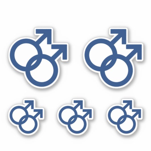 MLM Homoseksuele Mannen Geslachtsymbool Sticker (Voorkant)