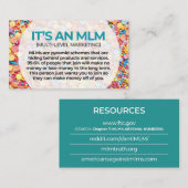 MLM's zijn piramidestelsels - Visitekaartje (Voorkant / Achterkant)