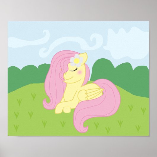 Mlp Fluttershy Getekend in eigen stijl poster! Poster (Voorkant)