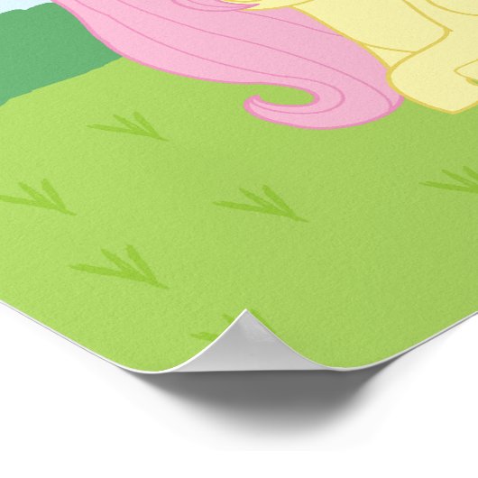 Mlp Fluttershy Getekend in eigen stijl poster! Poster (Hoek)