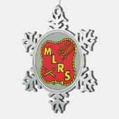 MLRS Veldartillerie Tin Sneeuwvlok Ornament (Rechts)