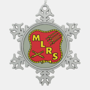 MLRS Veldartillerie Tin Sneeuwvlok Ornament