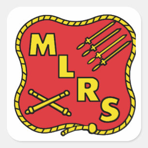 MLRS Veldartillerie Vierkante Sticker
