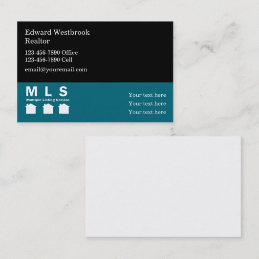 MLS Agent Real Estate Thema Visitekaartje (Voorkant / Achterkant)