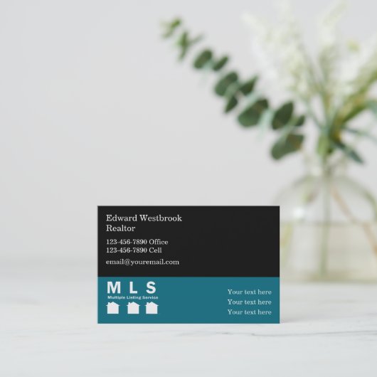 MLS Agent Real Estate Thema Visitekaartje (Staand voorkant)