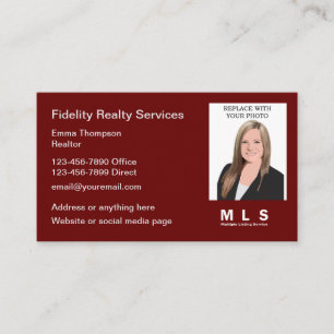 MLS Makelaar Foto Sjabloon Zakelijke Kaarten Visitekaartje