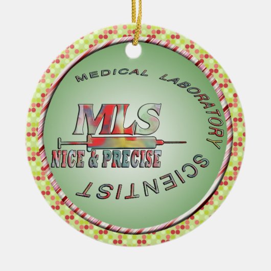 MLS NICE EN PRECISIES MEDISCHE LABORATORIUMWETENSC KERAMISCH ORNAMENT (Voorkant)