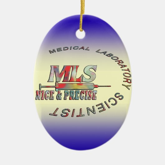 MLS NICE EN PRECISIES MEDISCHE LABORATORIUMWETENSC KERAMISCH ORNAMENT (Voorkant)