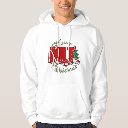 MLT CHRISTMAS MEDISCH LABORATORIUMTEKST HOODIE (Voorkant)