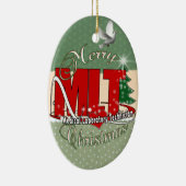 MLT CHRISTMAS MEDISCH LABORATORIUMTEKST KERAMISCH ORNAMENT (Rechts)