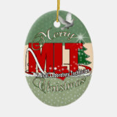 MLT CHRISTMAS MEDISCH LABORATORIUMTEKST KERAMISCH ORNAMENT (Voorkant)